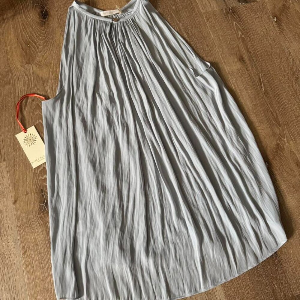Ramy Brook New York NWT Silver Paris Shirred Halter‎ Blouse Top Size S